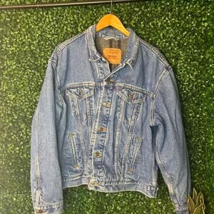 Vintage Levis Blanket Lined Denim Jacket Size 50